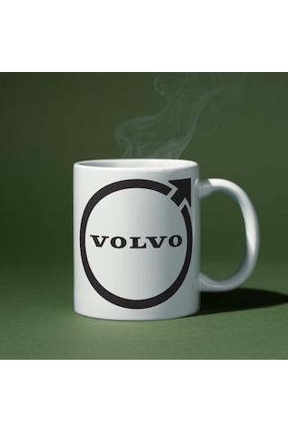 Applucky Volvo Logo Tarihçesi Baskı Kupa Bardak Beyaz