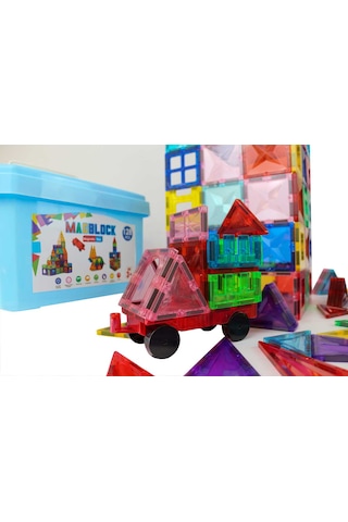 Magblock Manyetik Yapı Blokları - 128 Parça - Eğitici Oyuncak - Z