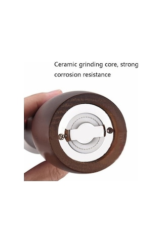 Didadodo Ahşap Saplı 8 İnç Paslanmaz Çelik Karabiber Değirmeni Ahşap