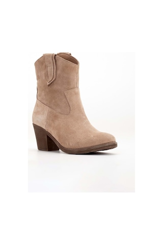Analin Shoes Kadın Hakiki Deri Western Kovboy Bot Vizon