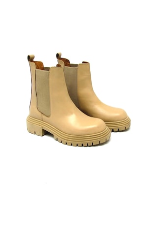 Castle Black Cb-9234-1 Kadın Deri Bot Bej