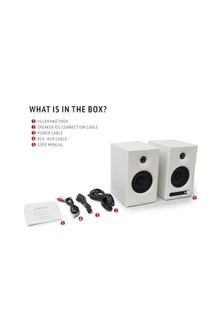Vulkkano Pro 4 Monitör Hoparlör Beyaz