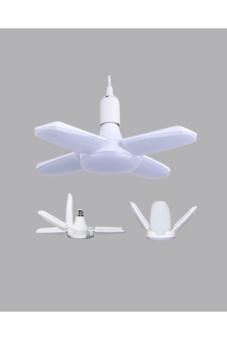Katlanabilir 4 Kollu Led Ampül 60 Watt 6000 Lumen Beyaz Işık Belirtilmemiş