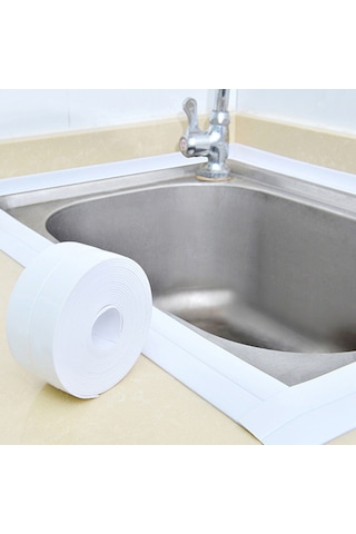 "küvet Kenarları Ve Lavabo Boşlukları İçin Pvc Su Geçirmez Sızdırmazlık Bandı-sızdıran Banyo Yapıştırıcı Şerit"