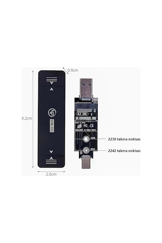 Lexroo Dk01 Nvme M.2 1000/900mb/s Usb-a/type-c Kablosuz Taşınabilir Harici Ssd Gb, 0