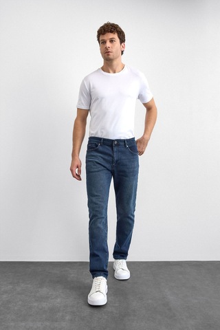 Backandbond Lacivert Slim Fit Denim Pantolon Çok Renkli