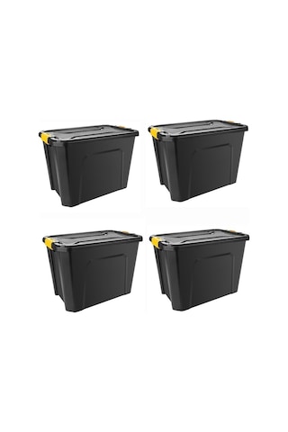 Kamp Malzemeleri Düzenleyici Derin Organizer Set 18 Litre X 4 Ad Siyah
