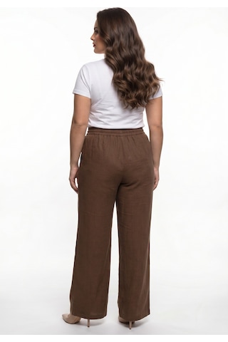 Ekol Bb Ekol Beli Lastikli Bol Paça Pantolon 26yekl01604 Kakao
