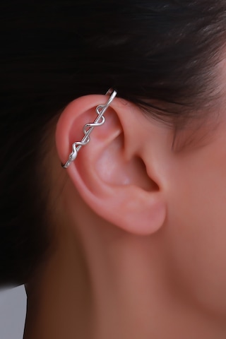 14 Ayar Altın Yılan Industrial Earcuff Sarı