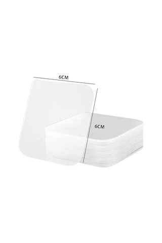 Şeffaf Çift Taraflı Bant, Nano-lantlar, Duvara Dikişsiz Su Geçirmez Çıkartmalar, Isıya Dayanıklı Viskon Şerit, Banyo Duvarına Çıkartma 100pcs