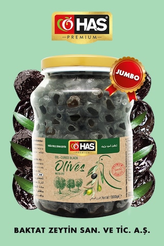Has Premium Yağlı Siyah Sele Zeytin 1300 G Has Premium Yağlı Siyah Sele Zeytin 1300 G