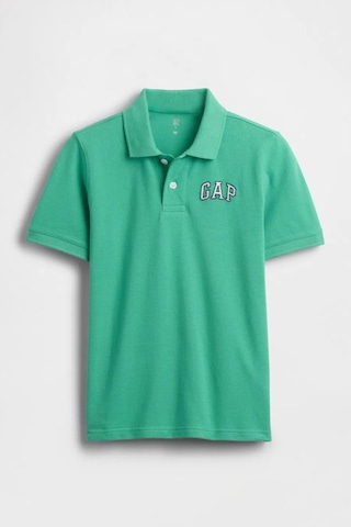 Gap Erkek Çocuk Logo Detaylı Pique Yeşil Polo T-shirt-13555 Yeşil