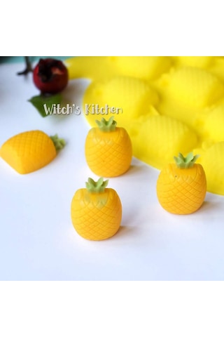 Tahtakale Toptancı Silikon Çoklu Ananas Çikolata Ve Jelibon Kalıbı 12 Li Çok Renkli