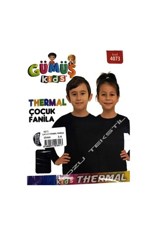 Gümüş Erkek Çocuk Termal Fanila İçlik 4073 - 1 Adet Siyah