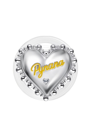 Pynana Bubbleheart 360 Derece Dönebilen Magnetik Ring Stand Telefon Tutucu Gümüş