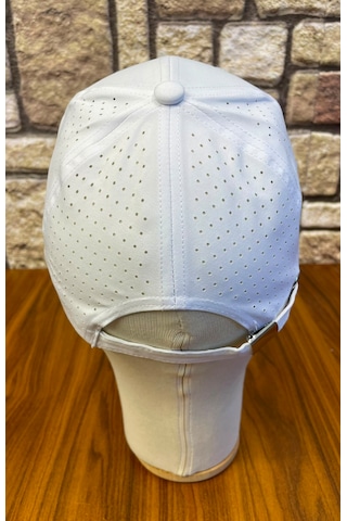 Hamze Paraşüt Mikro Kumaş Yazlık Delikli Unisex Cap Şapka Beyaz
