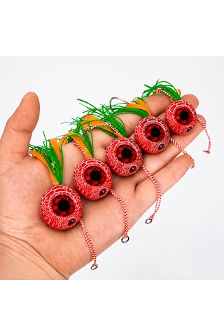 Melek Gözü Kurşun Yeni Nesil Kancalı 150 Gr Kırmızı Glow