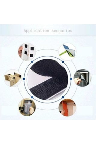 Cırt Cırtlı Bant 5 Metre 2 Çift Taraflı Siyah 2 Cm