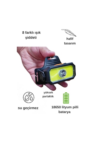 Gold Orion Kafa Feneri Led Şarjlı Or-5102 Siyah