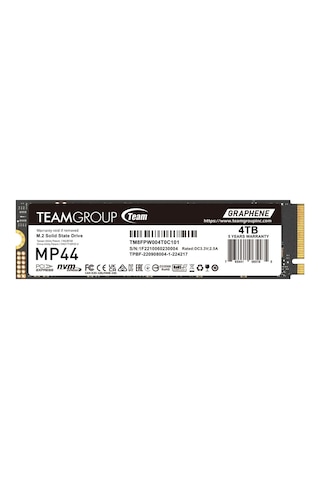 Team Mp44 4tb Gen4x4 7400/6500mb/s Nvme Pcıe M.2 Ssd Disk Adad6tmg0033