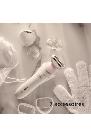 Philips BRL136/00 Lady Shaver Series 6000 4 Aksesuarlı Kablosuz Islak ve Kuru Tıraş Makinesi
