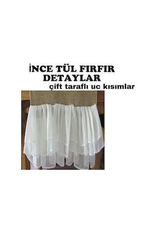 Jüt Kumaş Hasır Ve Beyaz Tül Fırfırlı Runner Renkli