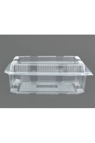 Plastik Kurabiye Kabı 1000 G 100'lü Yüksek Kapaklı Plastik Kap