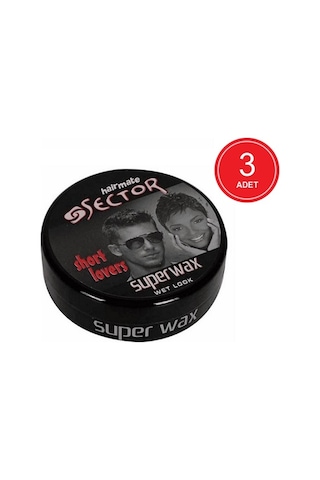 Sector Hairmate Wet Look Süper Wax Siyah 3 x 150 ML