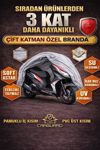 Carguard Rks Freccia 150cc Uyumlu Fitilli Motosiklet Brandası Motor Örtüsü-arka Çanta Uyumlu