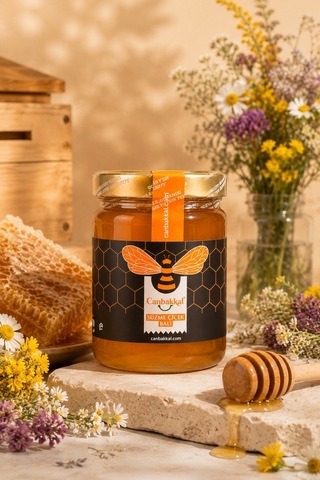 Canbakkal Süzme Çiçek Balı 850 Gram Doğal, Katkısız Çiçek Balı