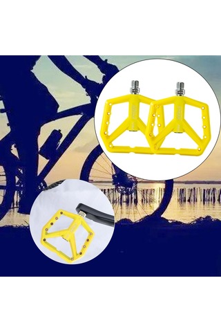 Suntek Bisiklet Pedalları Oymak Katlanır Için Bmx Şehir Sarı