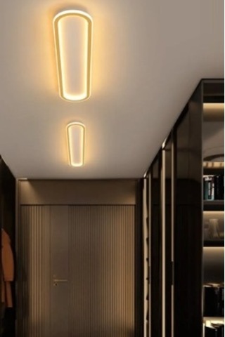 Eskitme Gold 60x16 cm Oval Avize 3000K Sarı Işık Led Tavan Lambası