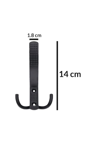 5 Adet Noktalı Portmanto Askı Vestiyer Duvar Dolap Elbise Askısı Siyah Metal Mobilya Kapı Askılığı Askılık &