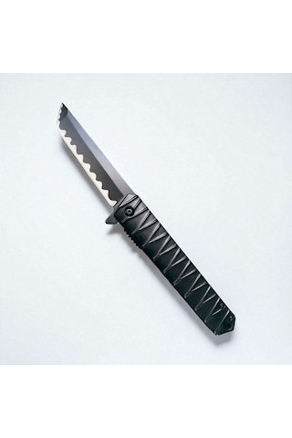 Samurai Tanto Çelik Kamp Çakı Siyah