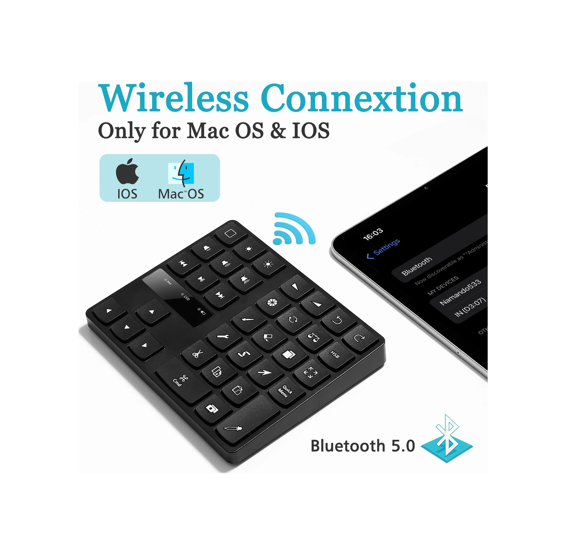 Sones 533 Bluetooth 5.0 Boyama Klavyesi 35 Tuşlu Tuş Takımı Kablosuz Dijital Klavye