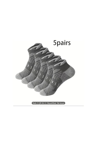 Organıcyou Zhujı 5'li Paket Nefes Alabilir Kemer Destekli Ve Düşük Kesim Tasarımlı Kompresyon Çorapları Diğer