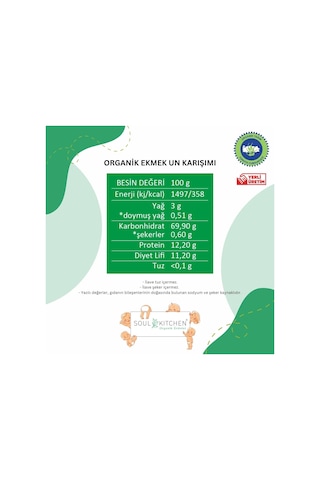 Organik Ekmek Un Karışımı Cam 250gr