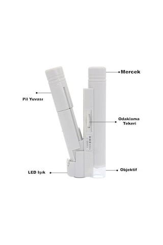Dailytech 100x Mini Taşınabilir Led Lambalı El Mikroskobu