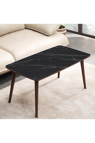 Vovvahome Luci Mdf Ahşap Orta Sehpa - Siyah Mermer