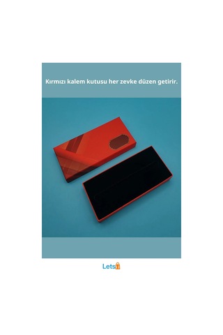 Kırmızı Modern Tasarımlı Kalem Kutusu Sünger İçerisinde Çok Renkli