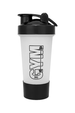 Gym Smart Shaker 550 Ml Ölçekli Ve Sızdırmaz Kapaklı Saklama Hazneli Protein Shaker Mavi