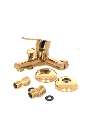 Modern Tasarımlarıyla Gold Banyo Bataryası Krom