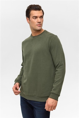 Süvari Haki Regular Düz Bisiklet Yaka Sweatshirt Sw2013700013-yh1 Haki