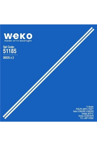 Wkset-6185 36535x2 Sled Sls46 5630n Lcd 120 Rev1.0 100113 Ga 2 Adet Led Bar 62led Tvnizi Açıp İçindeki Led Barla Birebir Aynısı Olduğunu Görmeden Almayınız. Sonrasında İade Almamaktayız. Beyaz