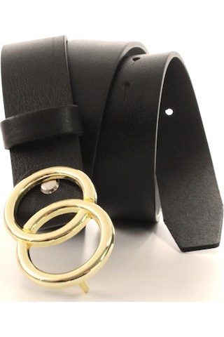 %100 Deri Çift Halka Tokalı Bayan Kemeri 4Cm (404746147) Siyah