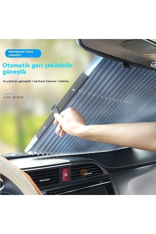 Novahub Arac Oto Güneşlik Katlanır 70x160cm Alüminyum Film Kepenk Tasarım