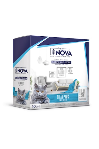 Mycat Nova Temiz Patiler Topaklaşan Bentonit Kedi Kumu 10 L Mycat Nova Temiz Patiler Topaklaşan Bentonit Kedi Kumu 10 L