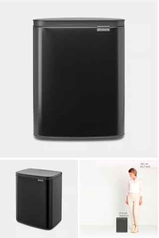 Brabantia Bo Mat Siyah Çöp Kutusu 12lt Siyah