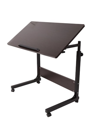 Portatif Eğim Ve Yükseklik Ayarlı Çalışma Sehpası Laptop Masası Siyah