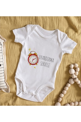 Bitmeyenkartus Bk Kids Uyandırma Servisi Tasarımlı Bebek Body Zıbın - Model 1 Çok Renkli
